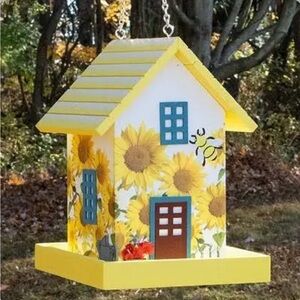 NIB Printed Bumblebee Bird Feeder in Yellow by Bluebird Landing